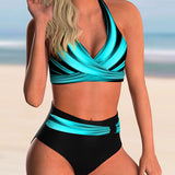 Liliana - Bikiny set s křížovým výstřihem a potiskem