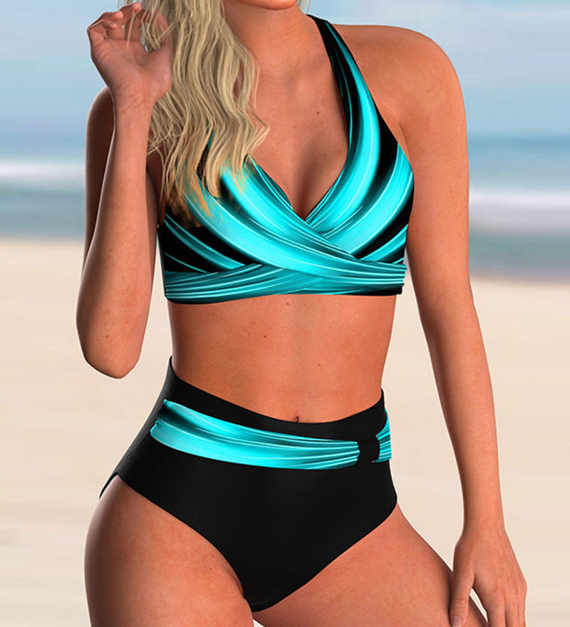 Liliana - Bikiny set s křížovým výstřihem a potiskem