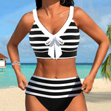 Laluna® | Pruhovaný bikini s vysokým pasem