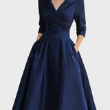 Tereza | Elegantní midi šaty s dlouhým rukávem