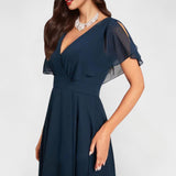 Ornella – Elegantní Šaty v Tmavě Modré Barvě