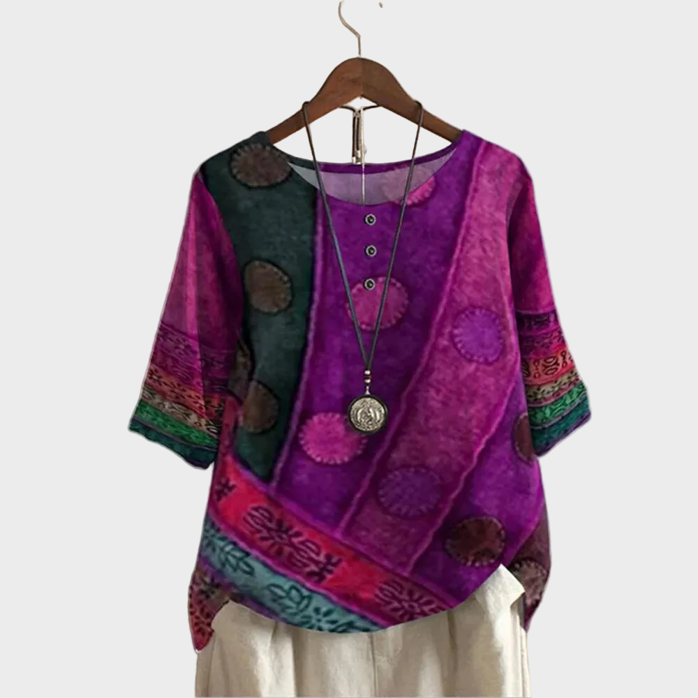 Valerie - Barevný boho-top