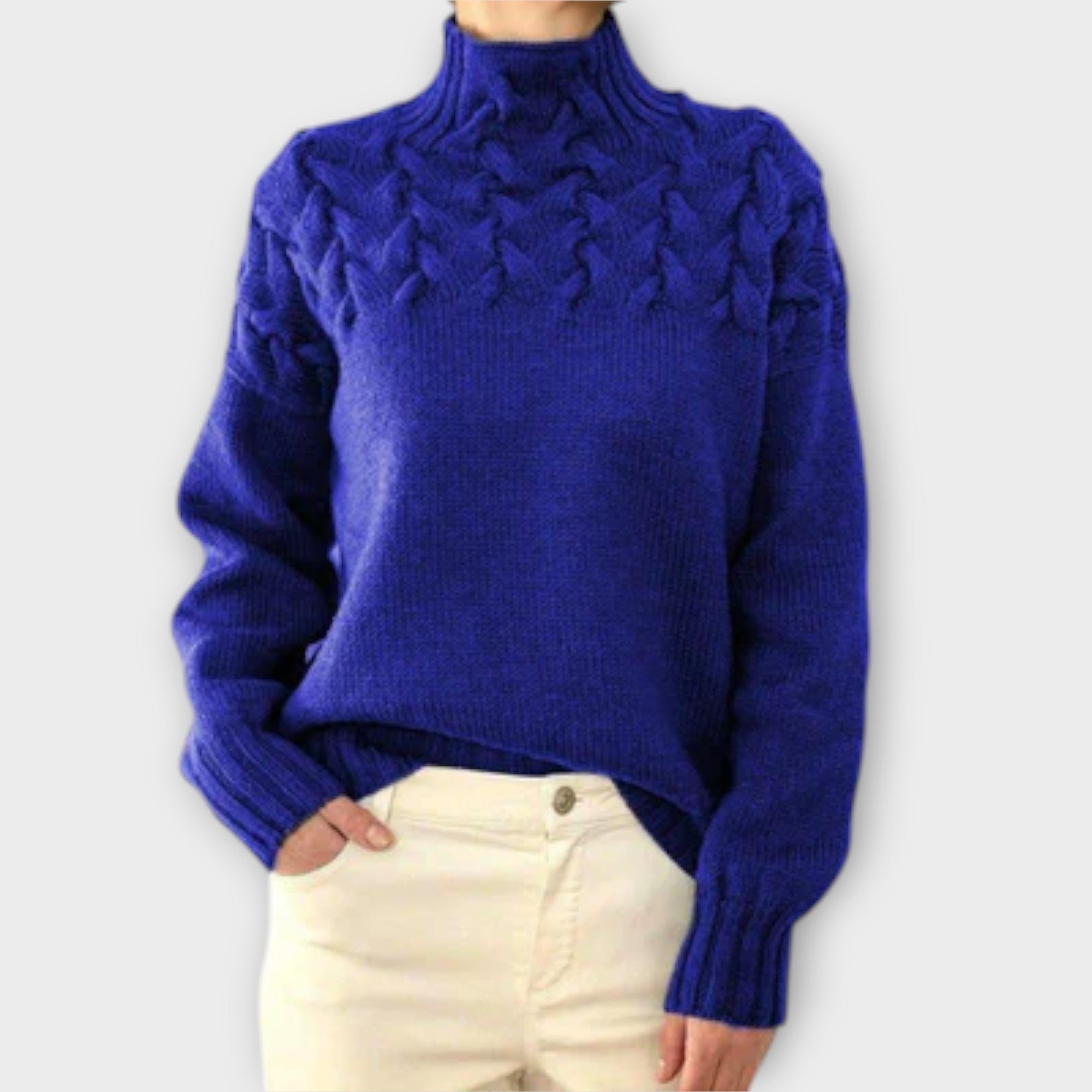 Ivana | Elegantní pletený svetr s rolákem