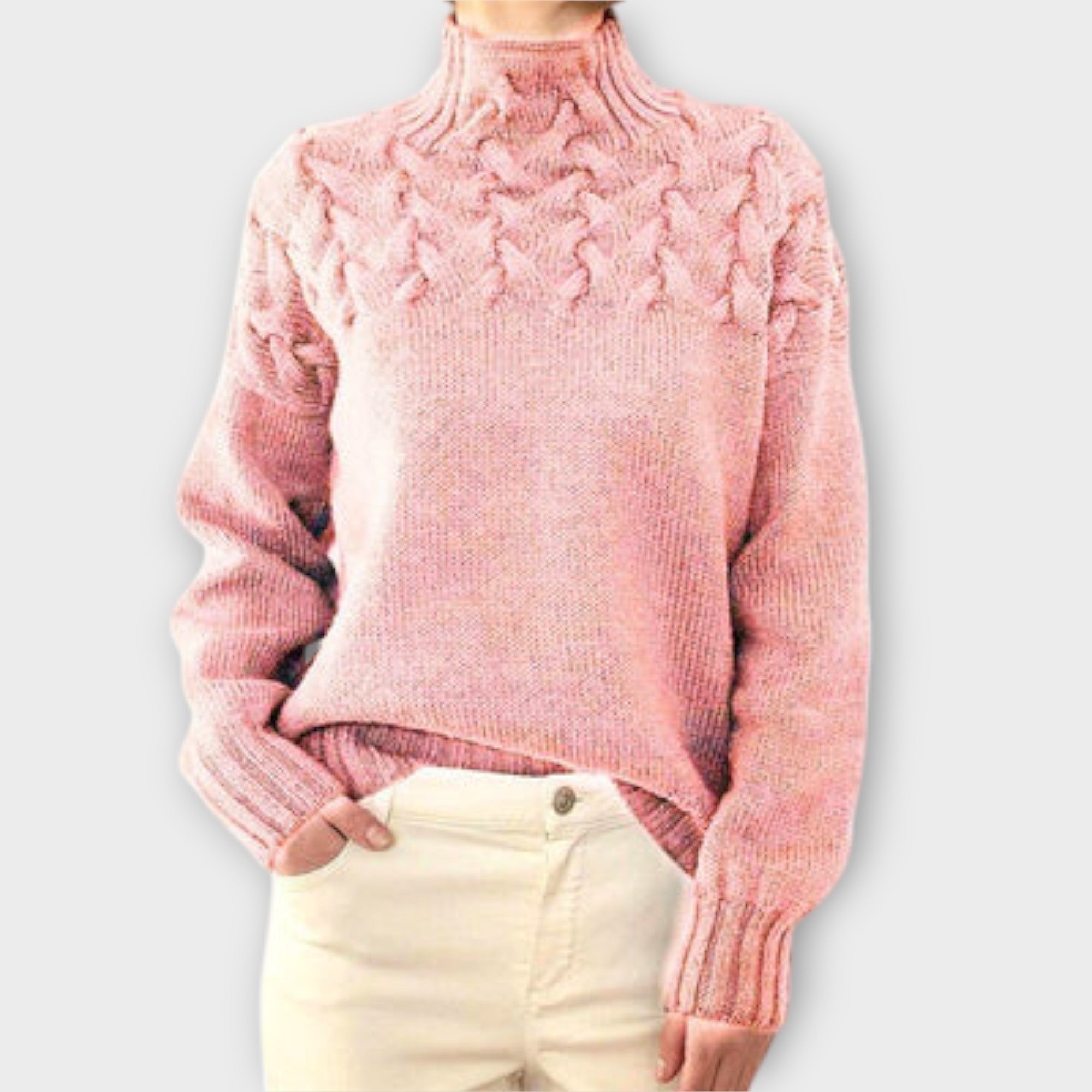 Ivana | Elegantní pletený svetr s rolákem