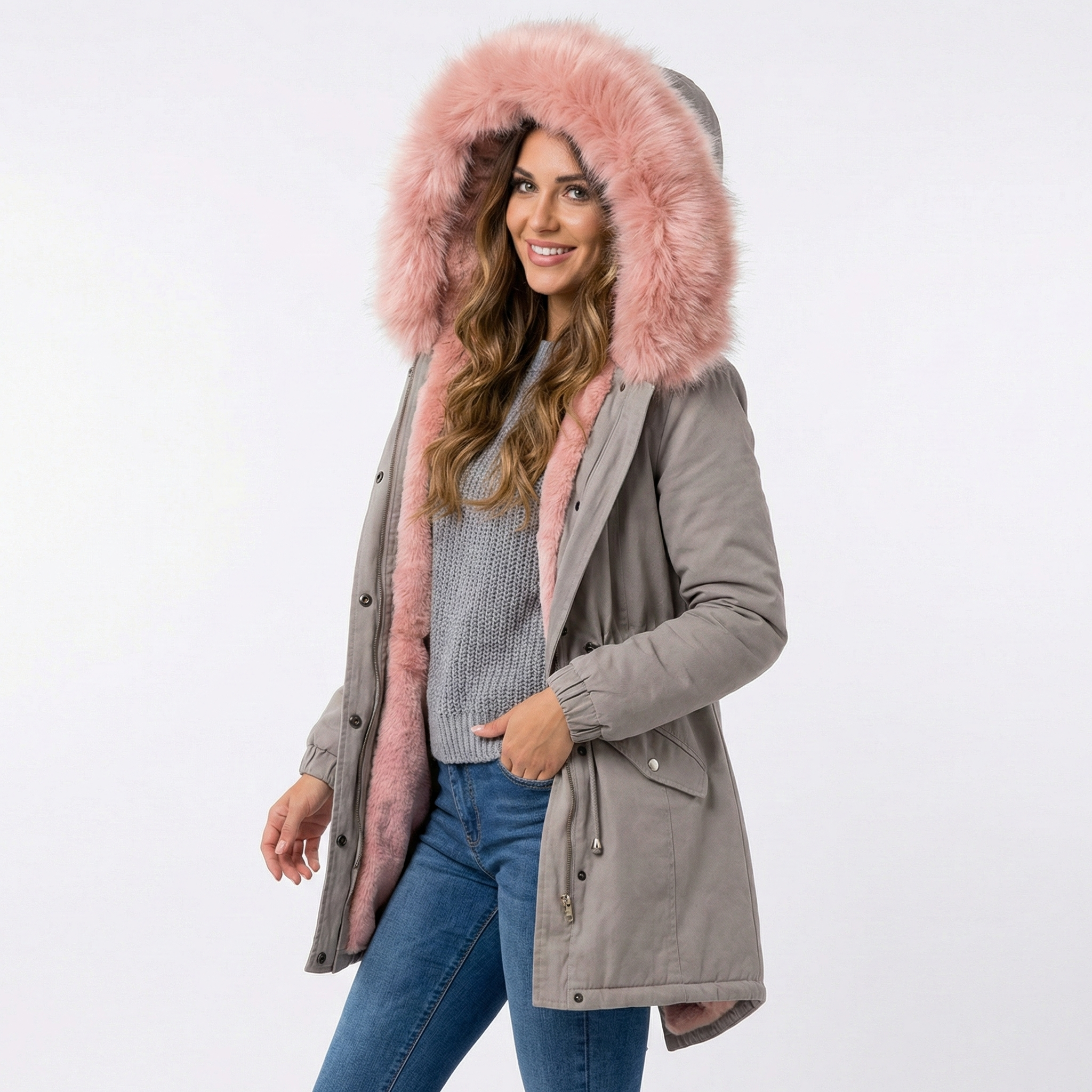 Adela | Parka s akcentem z umělé kožešiny