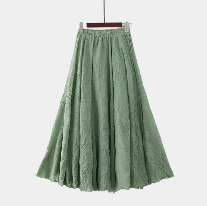 Kristýna Elegantní Vysokopásová Dlouhá Sukně Vzdušná