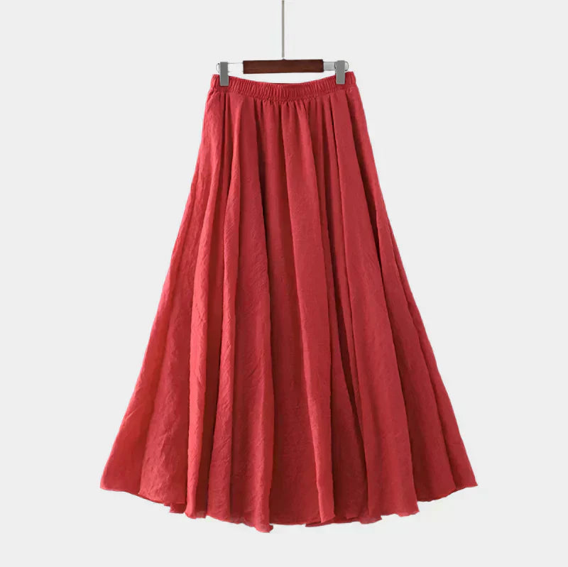 Kristýna Elegantní Vysokopásová Dlouhá Sukně Vzdušná