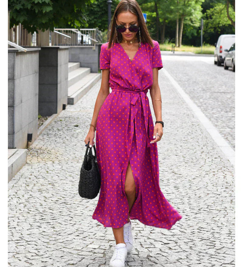 Petra - Elegantní šaty s výstřihem do V a modelujícím střihem