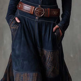 Azucena | Maxi šaty ze semiše s páskem