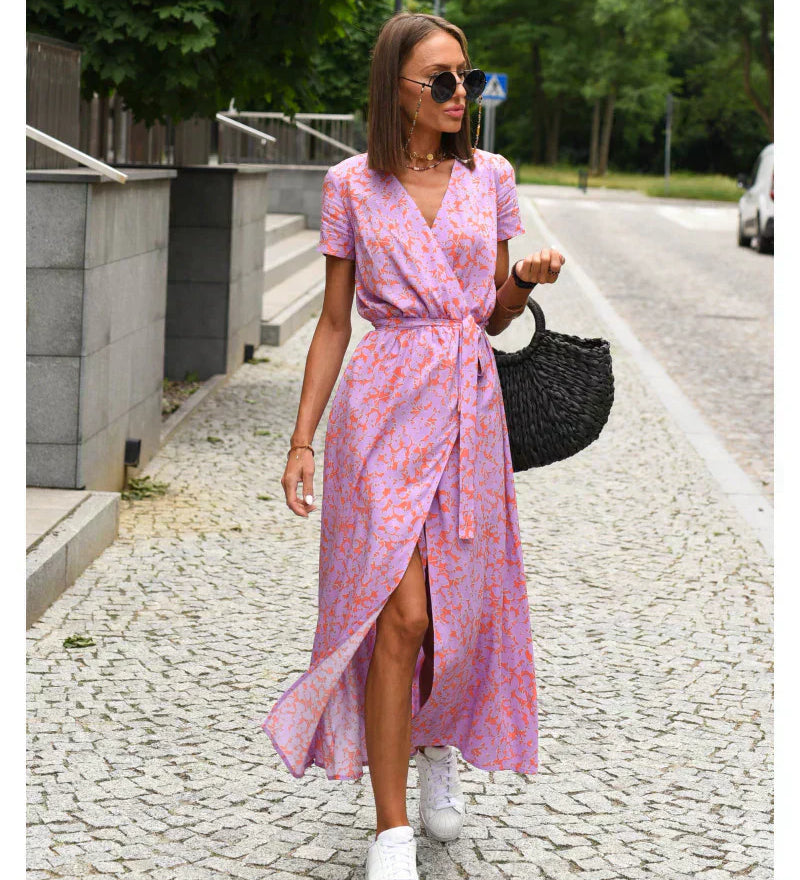Petra - Elegantní šaty s výstřihem do V a modelujícím střihem